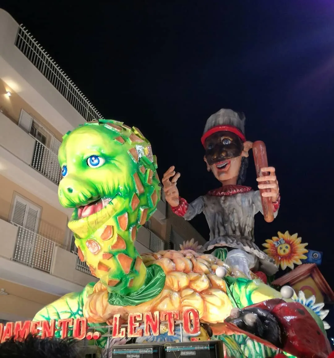 floats of the carnival in massafra