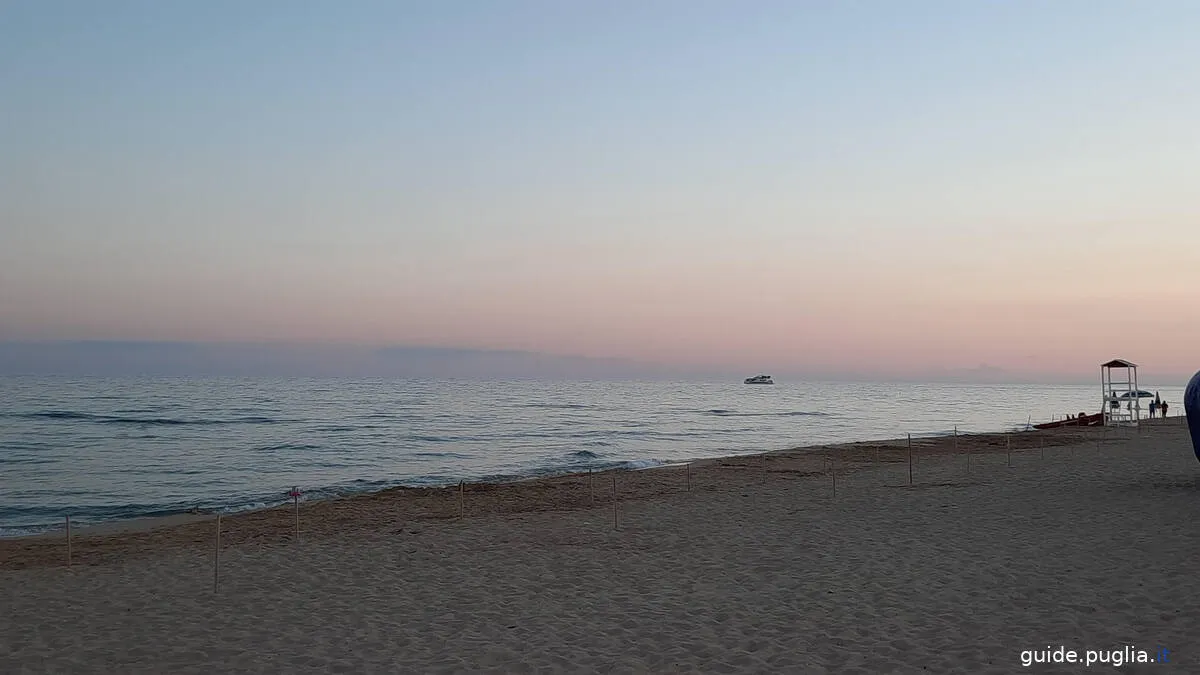 pescoluse, plage au coucher du soleil