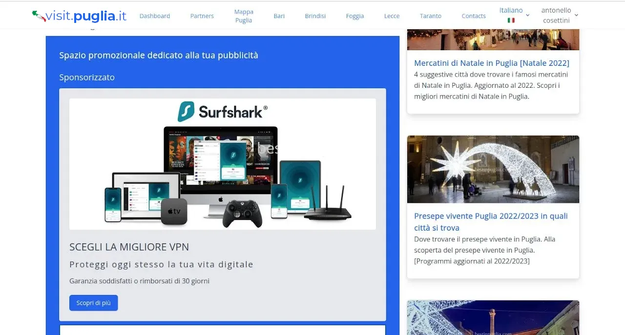 Visit Puglia Affiliate Marketing Spazio Sponsorizzato