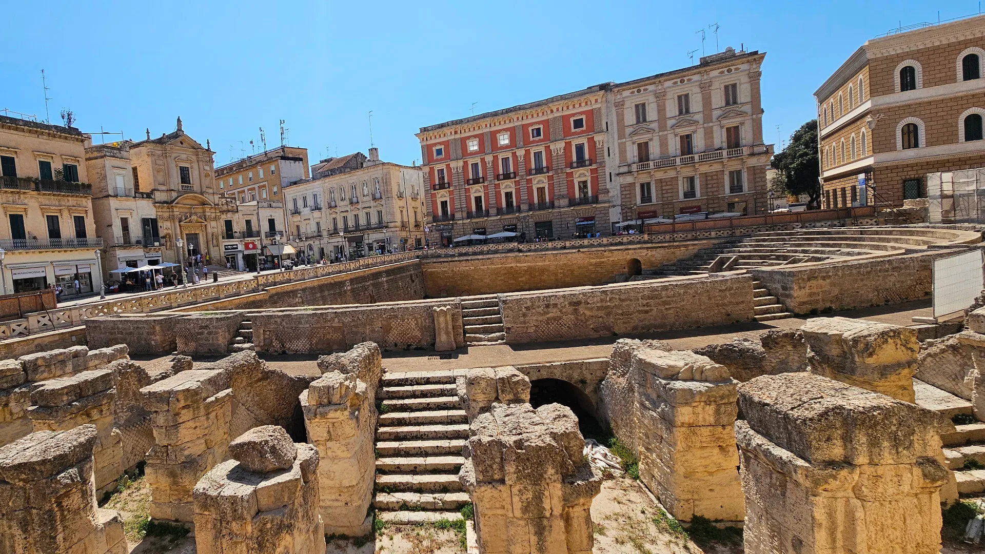 Lecce, amphithéâtre romain sur la Piazza Sant'Oronzo