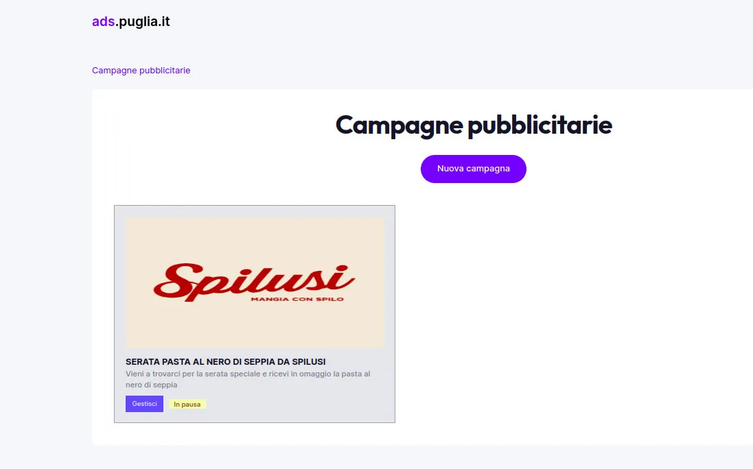 Gestisci in autonomia la pubblicità su Ads Guide Puglia