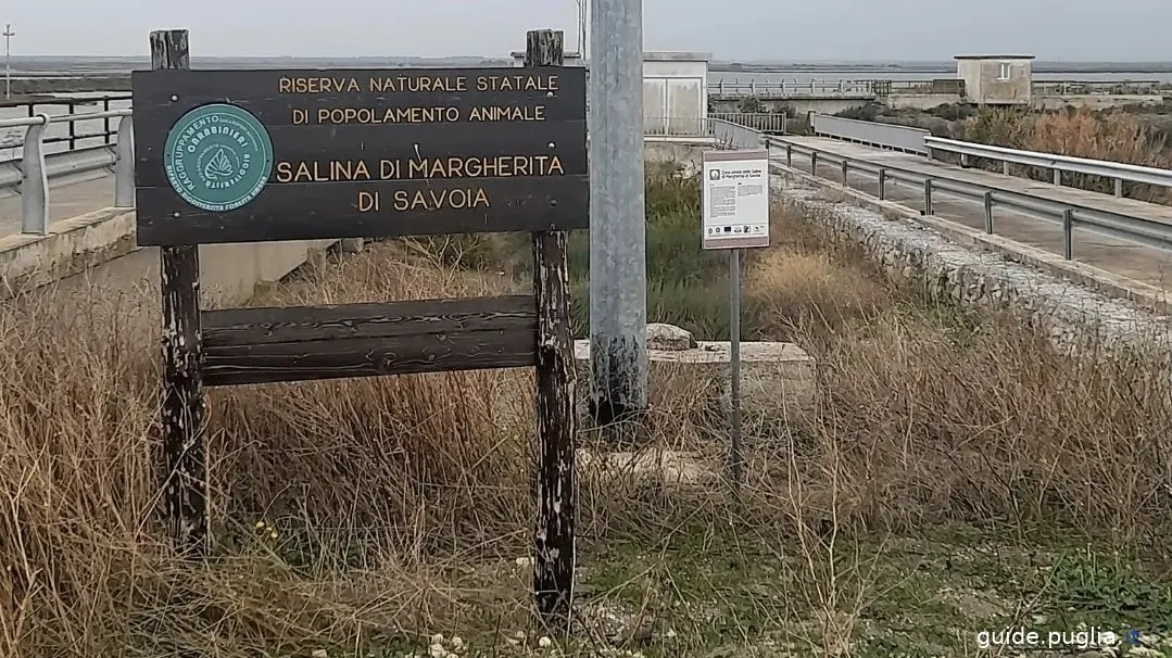 Margherita di Savoia, salines, réserve naturelle, panneau d'information