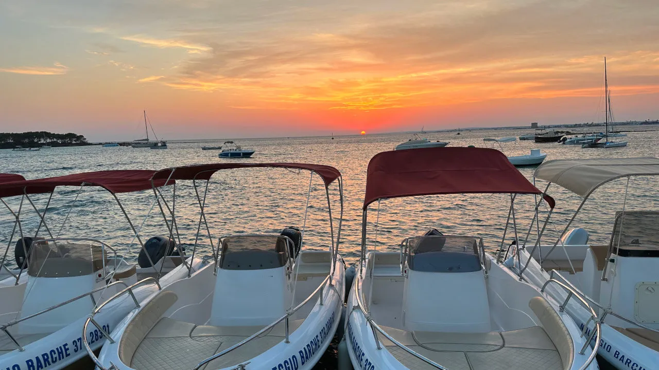 Noleggio barca Porto Cesareo all'alba