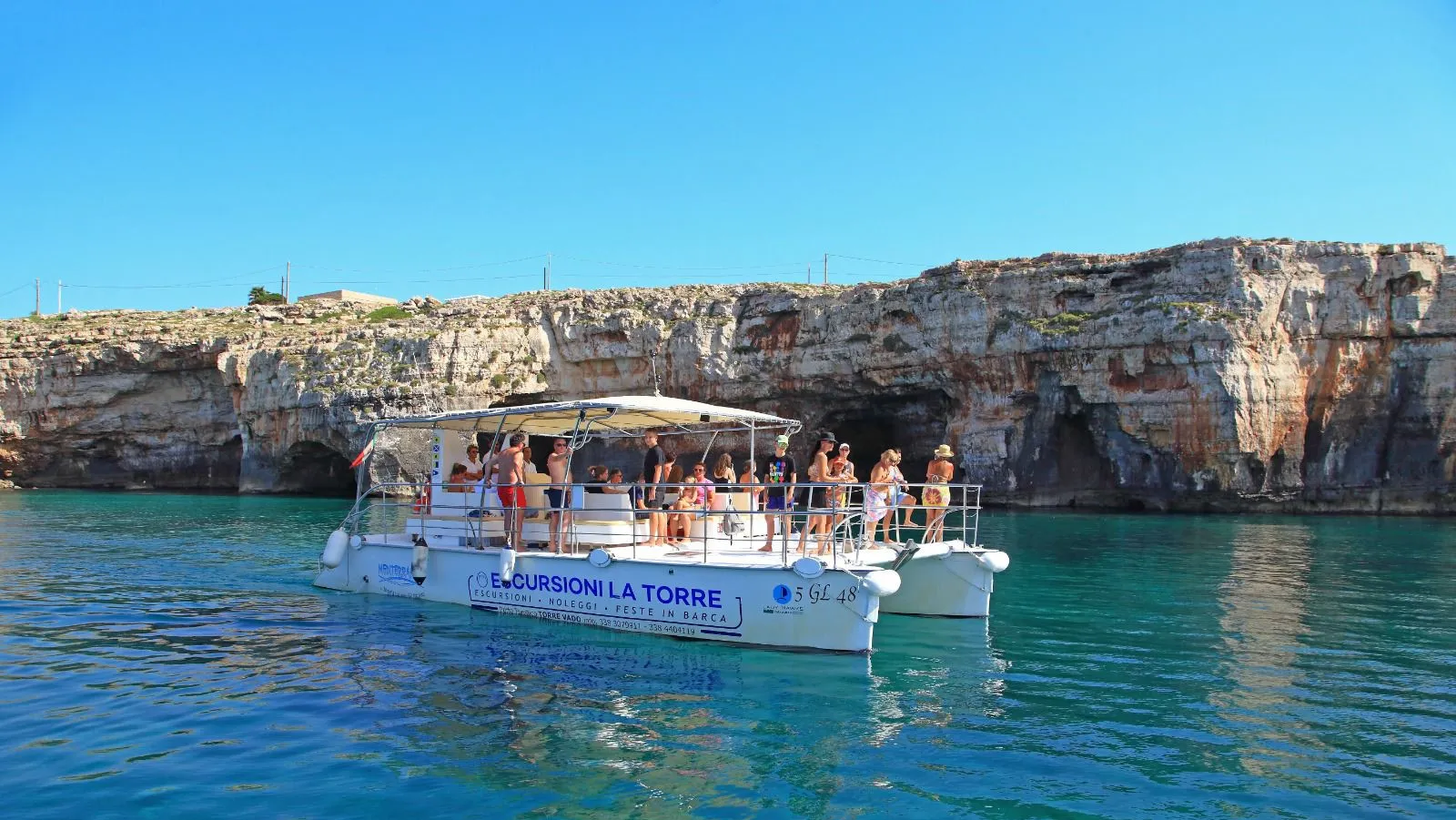 Escursione lunga a Leuca in catamarano aperto (MEDITERRANEA)